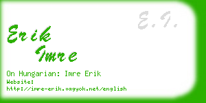 erik imre business card